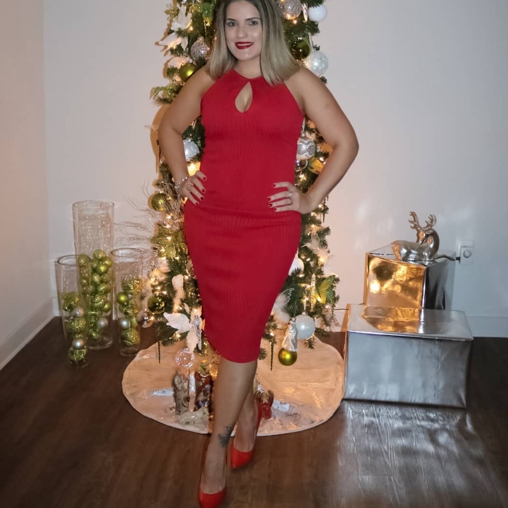 Red Midi dress